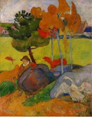 Paul Gauguin - Breton Boy in a Landscape