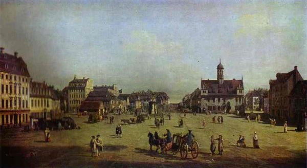 Bernardo Bellotto - The New Market Square In Dresden