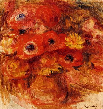 Pierre-Auguste Renoir - Vase of Anemones