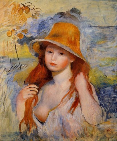 Pierre-Auguste Renoir - Young Woman in a Straw Hat 02