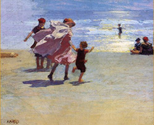 Edward Potthast - Brighton Beach