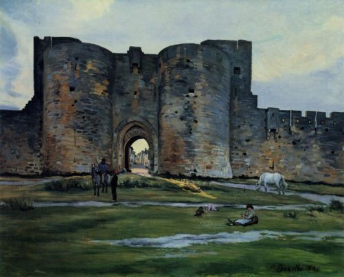Frederic Bazille - Queens Gate at Aigues-Mortes