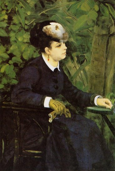 Pierre-Auguste Renoir - Woman in a Garden aka Woman with a Seagull