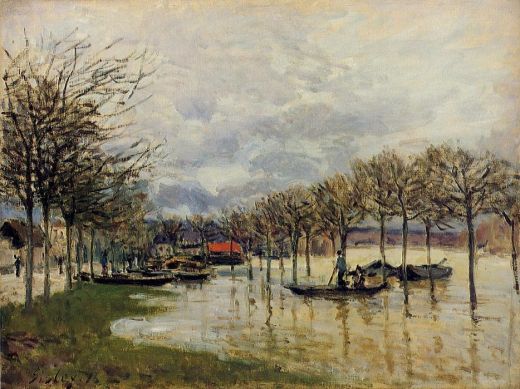 Alfred Sisley - The Flood on the Road to Saint-Germain