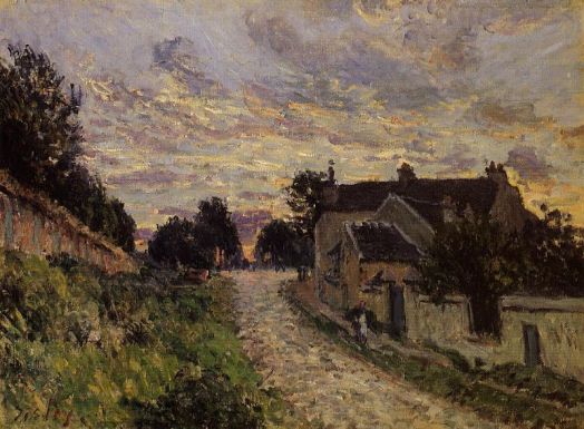 Alfred Sisley - A Small Street in Louveciennes