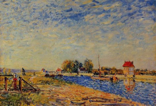 Alfred Sisley - Morning Sun, Saint-Mammes