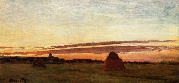 Claude Monet - Grainstacks at Chailly at Sunrise
