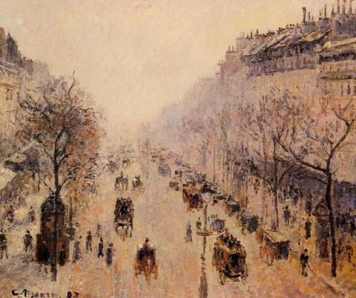 Boulevard Montmartre - Morning, Sunlight and Mist