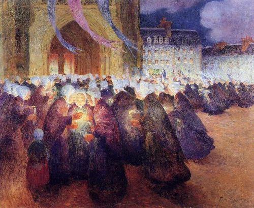 Nightime Procession at Saint-Pol-de-Leon