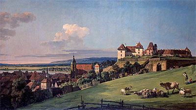 View of Pirna from the Sonnenstein Castle, c.1750/60