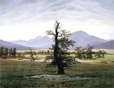 Village Landscape in Morning Light (The Lone Tree), 1822