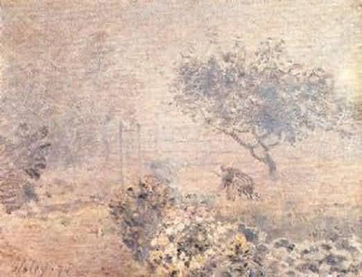 Alfred Sisley Misty Morning Oil Painting