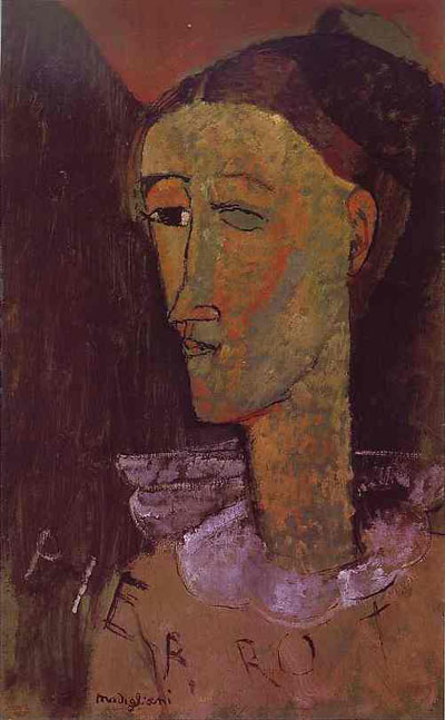 Amedeo Modigliani Pierrot Oil Painting