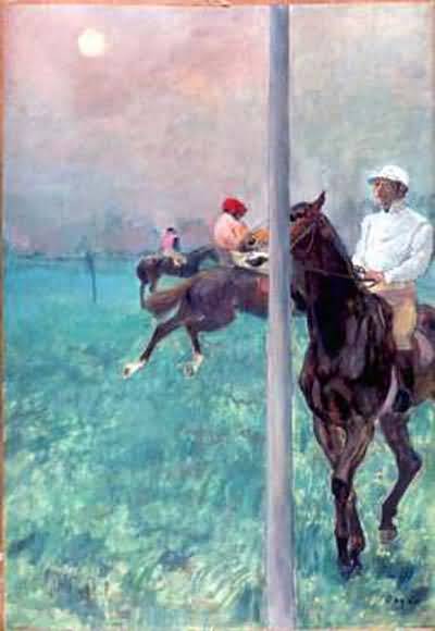 Edgar Degas Jockeys Before the Race Oil Painting