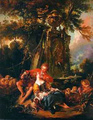 Francois Boucher autumn in the countryside Oil Painting