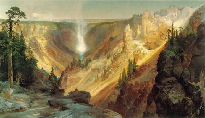 Thomas Moran Grand Canyon of the Yellowstone Oil Painting