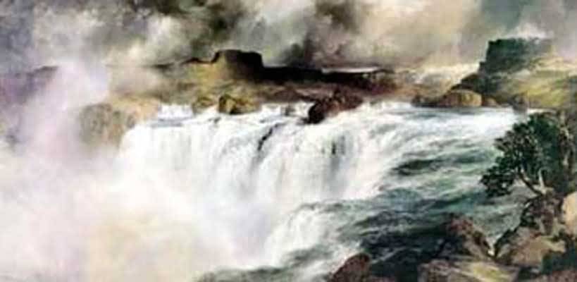 Thomas Moran Shoshone Falls on the Snake River Oil Painting