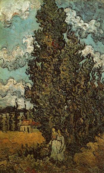 Cypresses and Two Women,Saint R