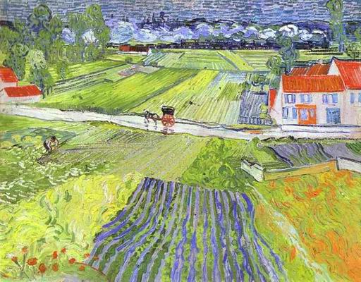 Landscape with Carriage and Train in the Background,Auvers sur Oise: June, 1890
