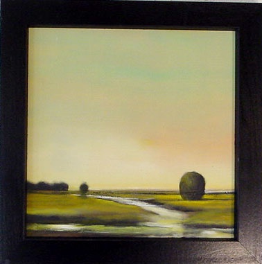 Nov 14 Tonalist Farm Landscape Framed