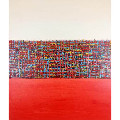 Abstract Oil Painting on Canvas Hand-Painted Contemporary Art Modern Stretched and Framed Grace