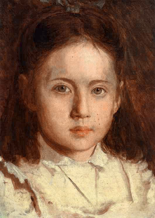 Portrait of Sonya Kramskaya, The Artist's Daughter