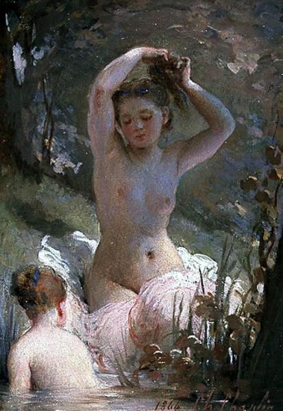 Two Girls Bathing