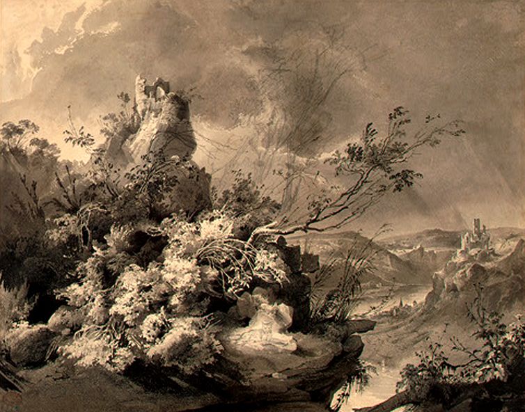 Ruined Towers Overlooking The Rhine