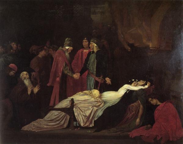 The Reconciliation of the Montagues and Capulets over the Dead Bodies of Romeo and Juliet