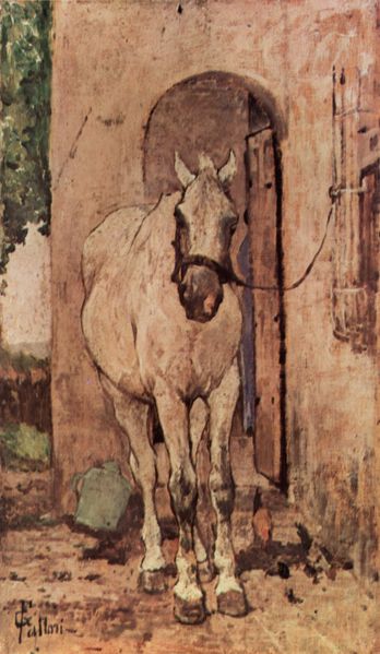 White Horse at a Door