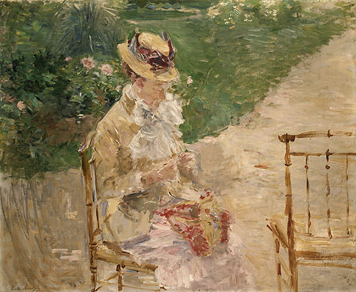 Young Woman Knitting