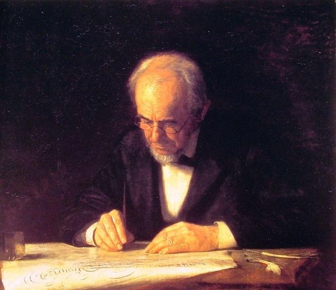 The Writing Master, Portrait of the Artist's Father