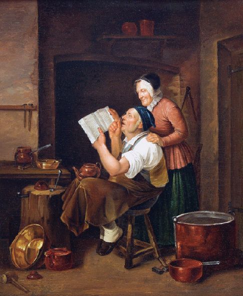 Coppersmith Reading a Letter