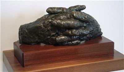 Old Pinager's Clasped Hands