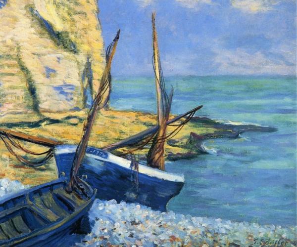 Boats at Etretat
