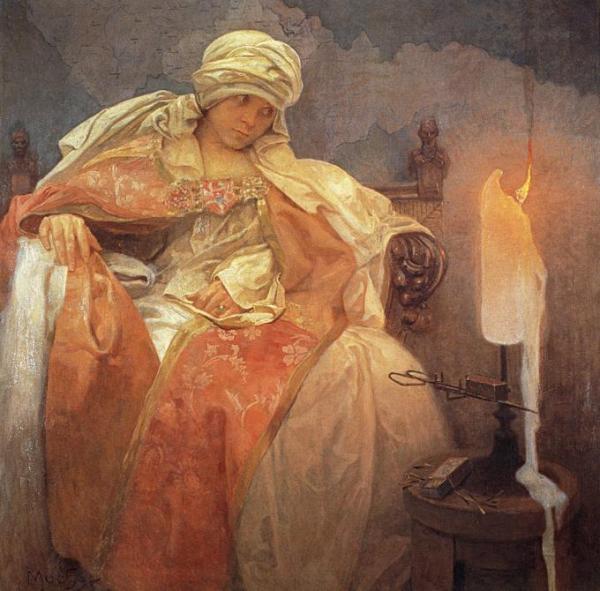 Woman With A Burning Candle