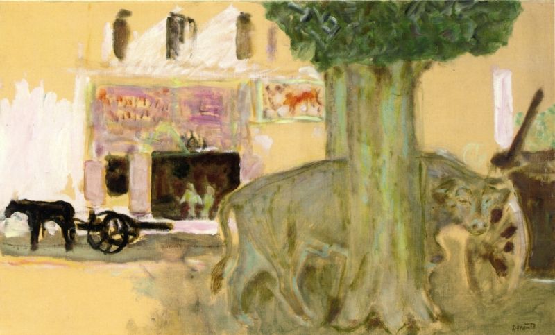 Cow Behind a Tree