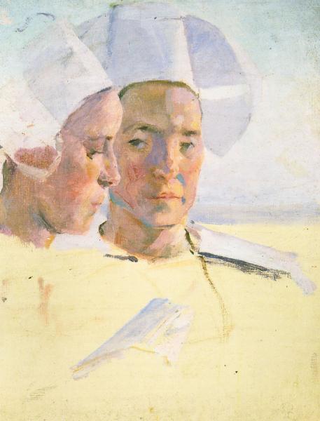 Study of Two Breton Women, Concarneau, France