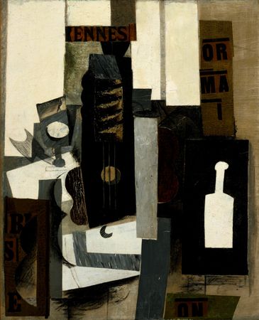 Glass, Guitar, and Bottle