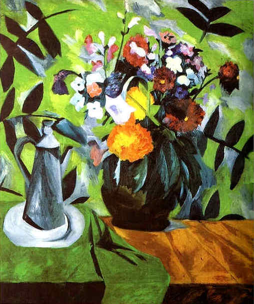 Flowers And A Coffee Pot