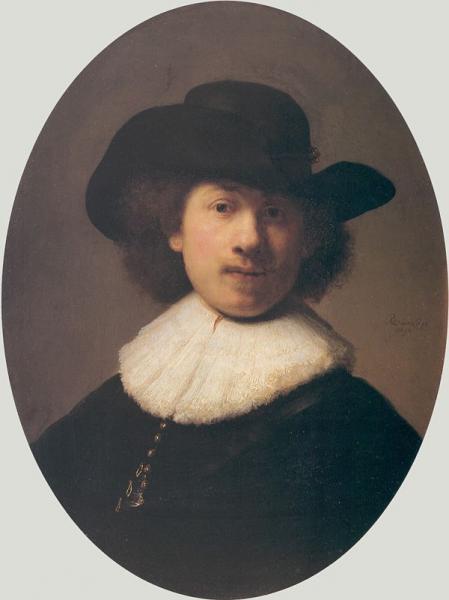 Self Portrait With A Wide Brimmed Hat