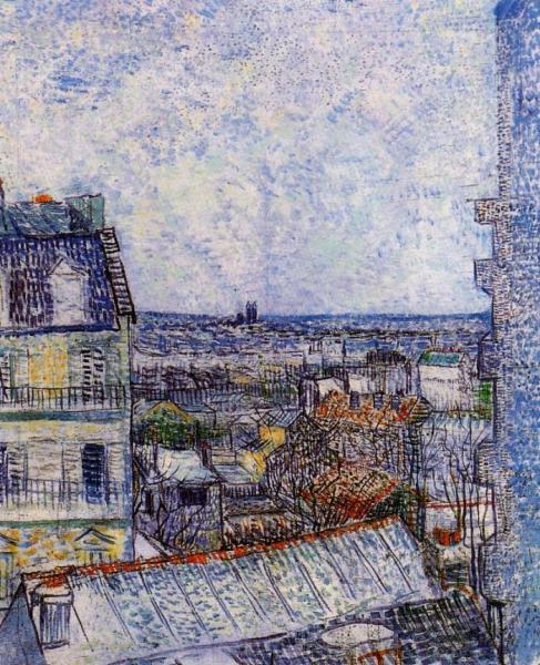 View of Paris from Vincent's Room in the Rue Lepic