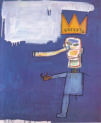Jean-Michel-Basquiat Mr Greedy 1986