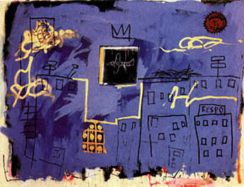 Jean-Michel-Basquiat Untitled Blue Skyline