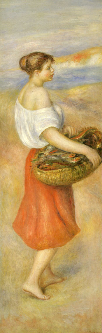 Pierre Auguste Renoir Girl with a Basket of Fish