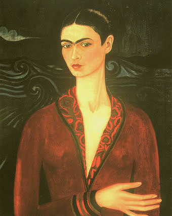 Frida Kahlo Self Portrait in a Velvet Dress 1926