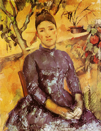 Paul Cezanne Madame Cezanne in the Greenhouse