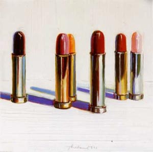 Six Standing Lipsticks