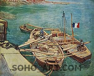 Vincent van Gogh Unloading Sand, 1888