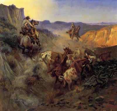 Charles M. Russell The Slick Ear oil painting reproduction